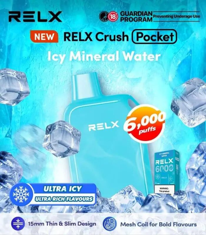 SGVape-RELX-CRUSH-POCKET-6000-ICY-MINERAL-WATER-SG-Vape-Hub