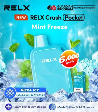SGVape-RELX-CRUSH-POCKET-6000-MINT-FREEZE-SG-Vape-Hub
