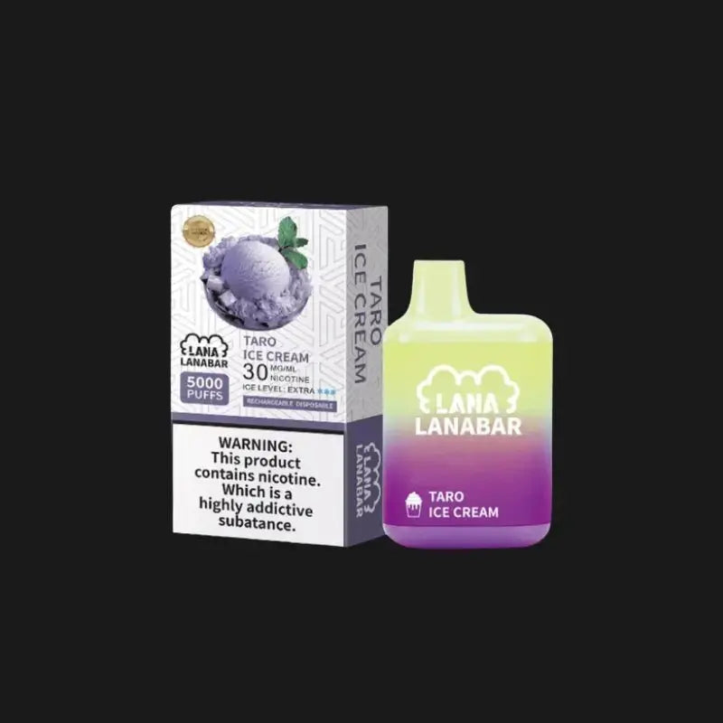 SGVape-Lana Bar 5000 Puffs, Taro Ice Cream flavor on a black background